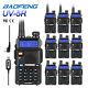 10pack Baofeng Uv-5r Dual Band Vhf/uhf Ht Two-way Radio + Cable Fast Delivery