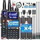 2 X Baofeng 5rm Long Range 10w Multi-band Radio Walkie Talkie Scanner Full Kit