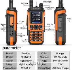 2pack Digital Handheld Radio Scanner Fire Police VHF FM EMS Ham Transceiver Dual