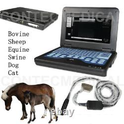 Animal Veterinary Ultrasound Scanner Portable Laptop Machine 7.5MHz Rectal probe