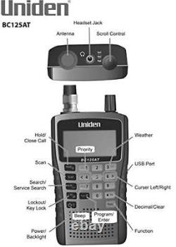 Bearcat BC125AT Handheld Scanner 500-Alpha-Tagged Channels, Black