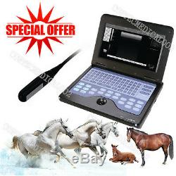 CE VET Veterinary Ultrasound Scanner Laptop Machine with 7.5Mhz Rectal Probe, New