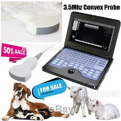 CE Veterinary Digital Laptop Ultrasound Scanner 3.5M Convex Probe-Cat, dog, sheep