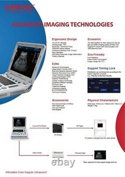 CMS1700B Color Doppler CF Ultrasound Scanner Machine USG Phased Convex Probe USG