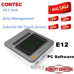 CONTEC E12 12 Channel 12 lead Touch ECG Electrocardiograph, PC Software USA ship