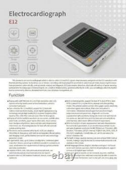 CONTEC E12 Digital 12-channel 12-lead ECG/EKG Machine electrocardiograph+Printer