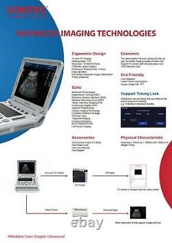 Color Doppler Ultrasound Scanner Cardiac Machine + Phased Array Probe Heart Exam