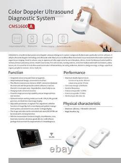 Color Doppler Ultrasound Scanner Diagnostic Machine Wireless Dual Probe CMS1600A