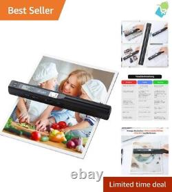 Compact Handheld A4 Scanner 300/600/900 DPI, No Software Needed, 16GB SD Card