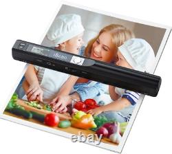 Compact Handheld A4 Scanner 300/600/900 DPI, No Software Needed, 16GB SD Card