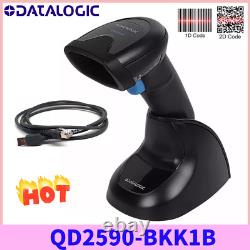 Datalogic QuickScan QD2590-BKK1B 2D Portable Barcode Scanner With USB Cable+Base