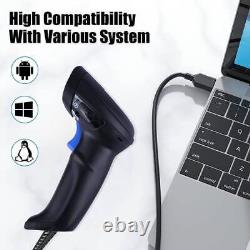 Datalogic QuickScan QD2590-BKK1B 2D Portable Barcode Scanner With USB Cable+Base