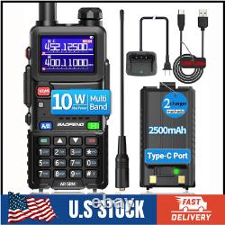 Digital Handheld Radio Scanner Fire Police VHF FM EMS Ham 2 Way Transceiver Dual