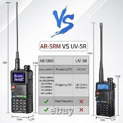 Digital Handheld Radio Scanner Fire Police VHF FM EMS Ham 2 Way Transceiver Dual