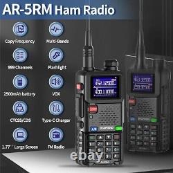 Digital Handheld Radio Scanner Fire Police VHF FM EMS Ham 2 Way Transceiver Dual