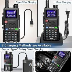 Digital Handheld Radio Scanner Fire Police VHF FM EMS Ham 2 Way Transceiver Dual