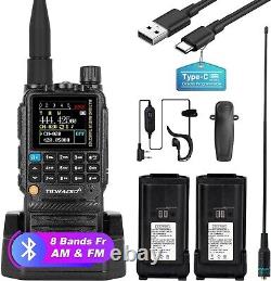 Digital Handheld Radio Scanner Fire Police VHF FM EMS Ham 2 Way Transceiver Dual