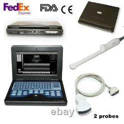 Digital Ultrasound Scanner Portable Laptop Machine Convex+Transvaginal 2 Probes