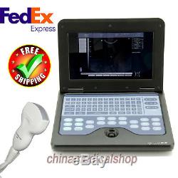 FDA Portable Ultrasound scanner 10.1 inch with 3.5Mhz convex/abdomen probe USA