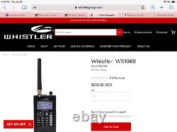 Handheld portable Whistler WS1088 EZ SCAN Digital scanner Digital Trunking Tech