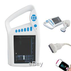 Medical Handheld 7 LCD Digital Palmtop Ultrasound Scanner+Convex Linear Probe