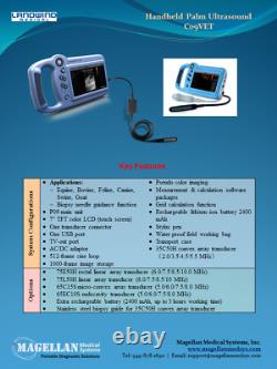 NEW Handheld, High Quality/Performance Veterinary Ultrasound Scanner with Probe