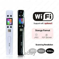 Portable Scanner Handheld Digital Wireless 1050DPI A4 Document Photo JPG PDF