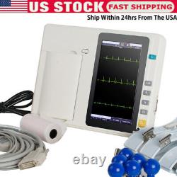 Portable Touch Screen Digital 3/6 Channel 12Lead Electrocardiograph ECG&EKG US