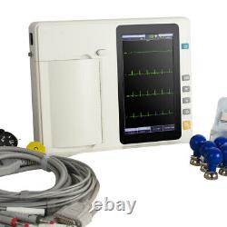 Portable Touch Screen Digital 3/6 Channel 12Lead Electrocardiograph ECG&EKG US