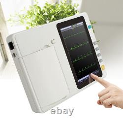 Portable Touch Screen Digital 3/6 Channel 12Lead Electrocardiograph ECG&EKG US