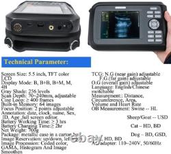 Portable Ultrasound Scanner for Veterinary, Digital PalmSmart Ultrasonic Scanner