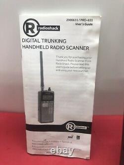 Radio Shack Pro-651 Handheld Digital Trunking Scanner with Manual