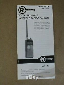 RadioShack PRO-651 Handheld Radio Scanner, Digital Trunking Technology & Manual