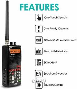 Scanner Digital Whistler WS1010 Emergency Alert Weather Fire FM Radio Handheld