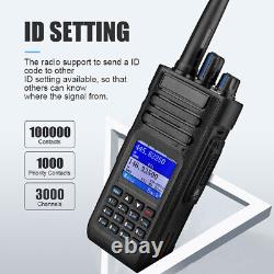 Scanner VHF Band Digital Two Way Radio HD1 IP67 Waterproof DMR 10W Walkie Talkie