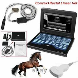 Tow probes CONTEC Vet/Veterinary Portable B-Ultrasound Scanner Convex + Rectal