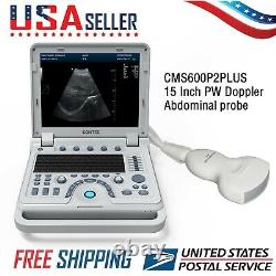 US Portable Ultrasonic Scanner Diagnostic Laptop Machine Convex Probe PW Doppler