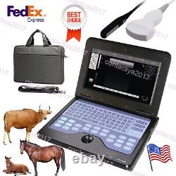 US Stock, Vet Veterinary Portable Laptop Ultrasound Scanner Machine Rectal&Convex