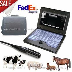 US VET Veterinary Portable Ultrasound Scanner Laptop Machine+7.5Mhz Rectal Probe