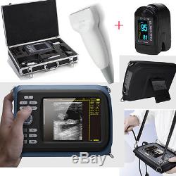 USA CE Handheld Digital Ultrasound Scanner Machine Linear Probe+ Oximeter + Case
