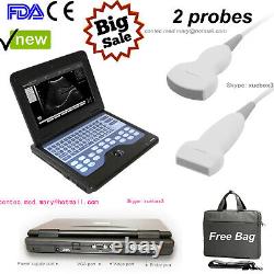 USA Fedex, ultrasound scanner Digital Portable laptop machine, 2 probes, CE FDA