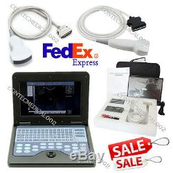 USA LCD Laptop Ultrasound Scanner Machine 3.5Mhz Convex +7.5Mhz Linear 2 Probes