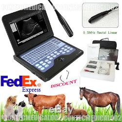 USA VET Veterinary Laptop Ultrasound Scanner Machine 7.5mhz Animal Rectal probe
