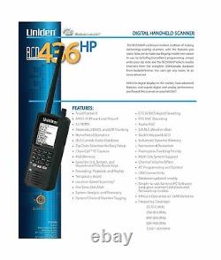 Uniden BCD436HP HomePatrol Series Digital Handheld Scanner. TrunkTracker V, S