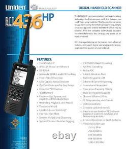 Uniden BCD436HP HomePatrol Series Digital Handheld Scanner. TrunkTracker V, S