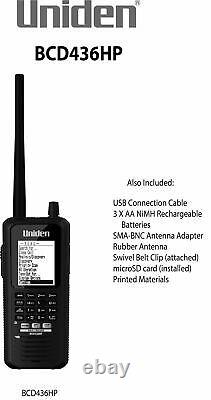 Uniden BCD436HP HomePatrol Series Digital Handheld Scanner. TrunkTracker V Si