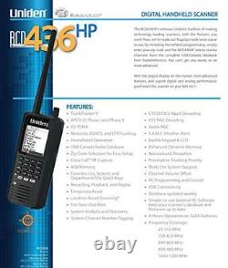 Uniden BCD436HP HomePatrol Series Digital Handheld Scanner. TrunkTracker V, Simp