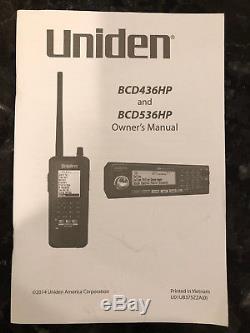 Uniden BCD436HP HomePatrol Series Digital Handheld Scanner With Holder & Manuals