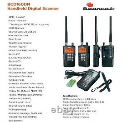 Uniden Bearcat BCD160DN Handheld Digital Scanner, Exclusive Features, Band Sc