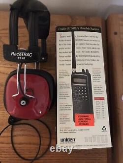 Uniden Bearcat Bc 60xlt-1 Scanner & Racetrac Rt-40 Headphone Bundle Pristine